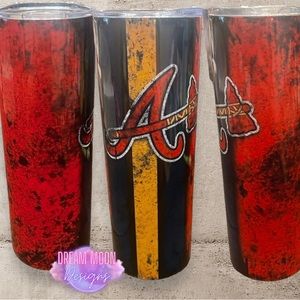 Atlanta braves baseball tumbler